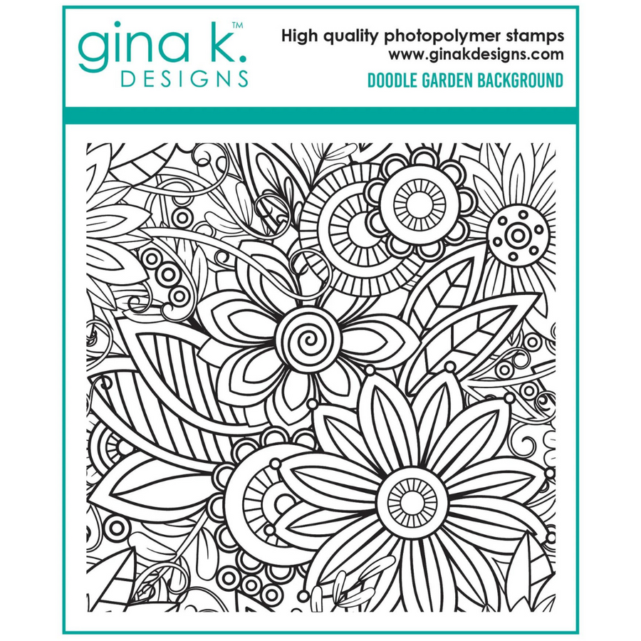 Gina K Designs Doodle Garden Background Stamp