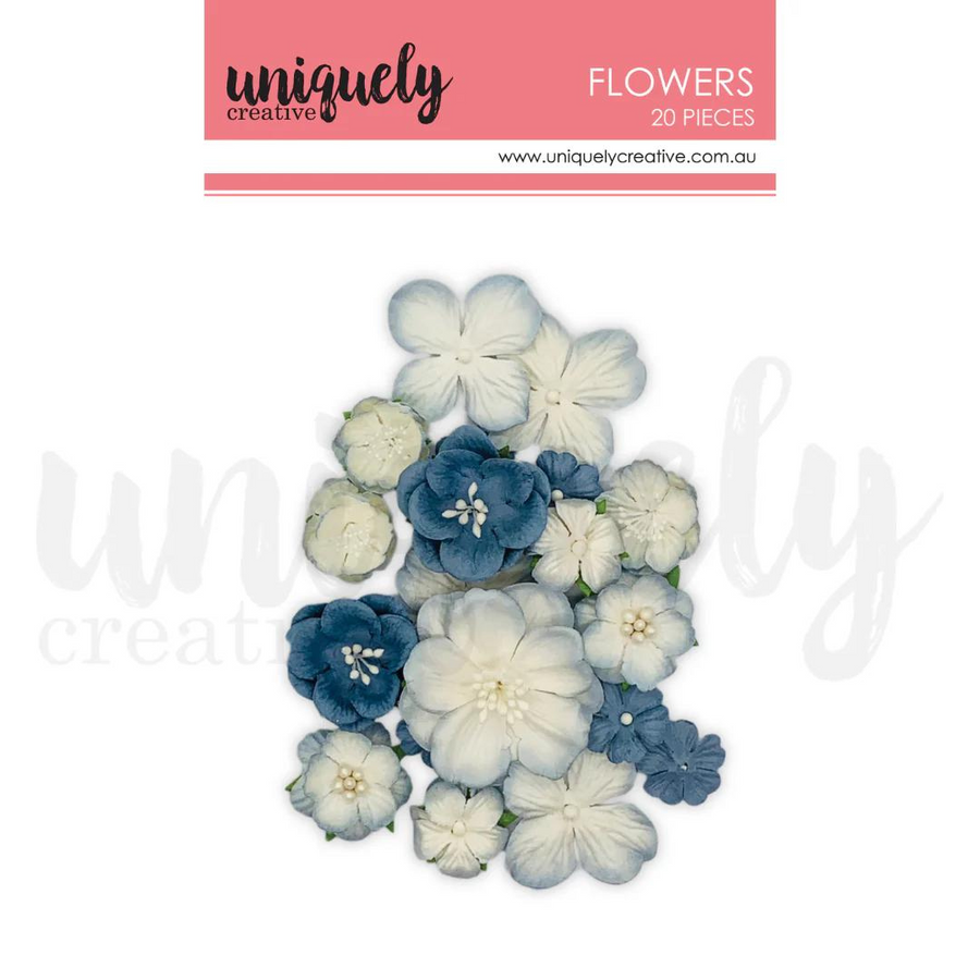 Uniquely Creative - Dusty Blue Flowers