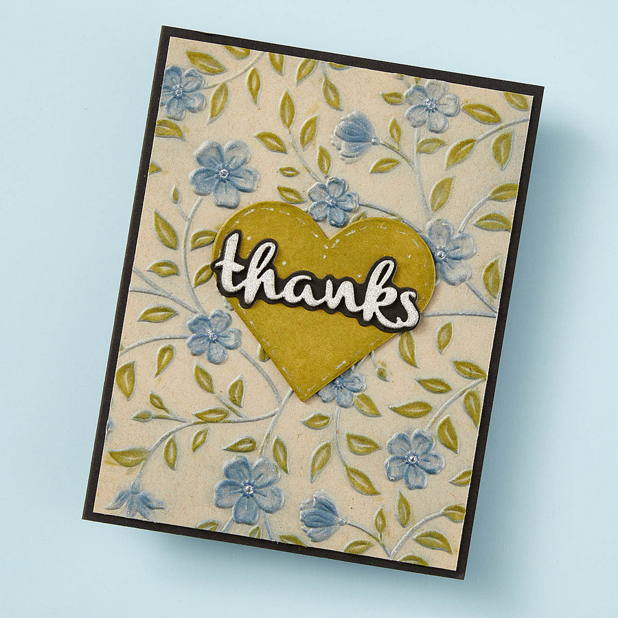 Spellbinders - Flowers & Foliage 3D Embossing Folder from the From the Garden Collection by Wendy Vecchi