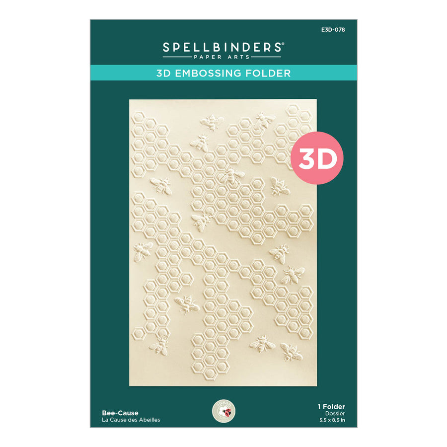 Spellbinders - Bee-Cause 3D Embossing Folder from the Through the Arbor Garden Collection by Susan Tierney-Cockburn