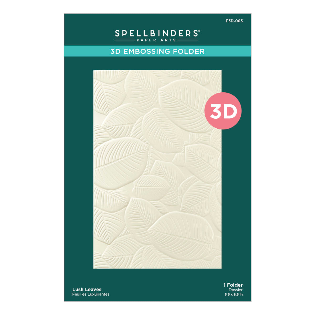 Spellbinders Lush Leaves 3D Embossing Folder from the Happy Hour Collection