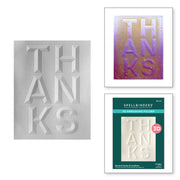 Spellbinders - Beveled Thanks A2 Cardfront 3D Embossing Folder from the Beveled Sentiment A2 Cardfronts Collection