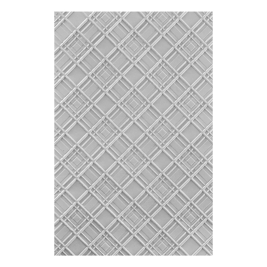 Spellbinders - Argyle Plaid 3D Embossing Folder from the Home for the Holidays Collection