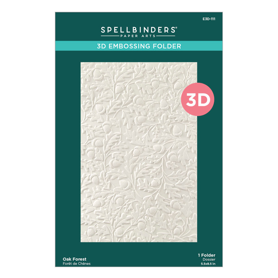 Spellbinders - Oak Forest 3D Embossing Folder from the Falling Leaves Collection