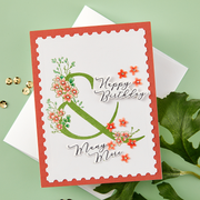 Spellbinders - Floral & and Sentiment Press Plate from the Every Occasion Floral Alphabet Collection