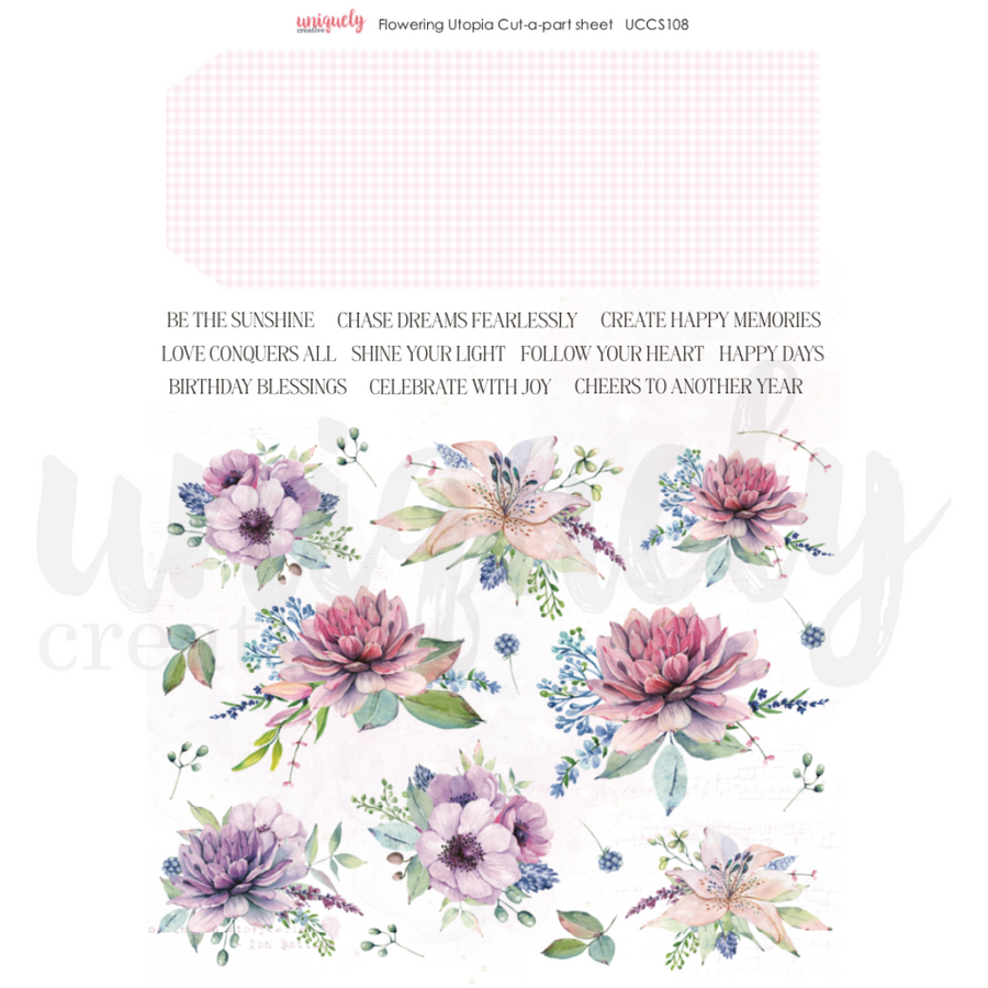 Uniquely Creative - Flowering Utopia Cut-a-Part Sheet