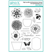 Gina K Designs Fresh Flowers 2 Stamps