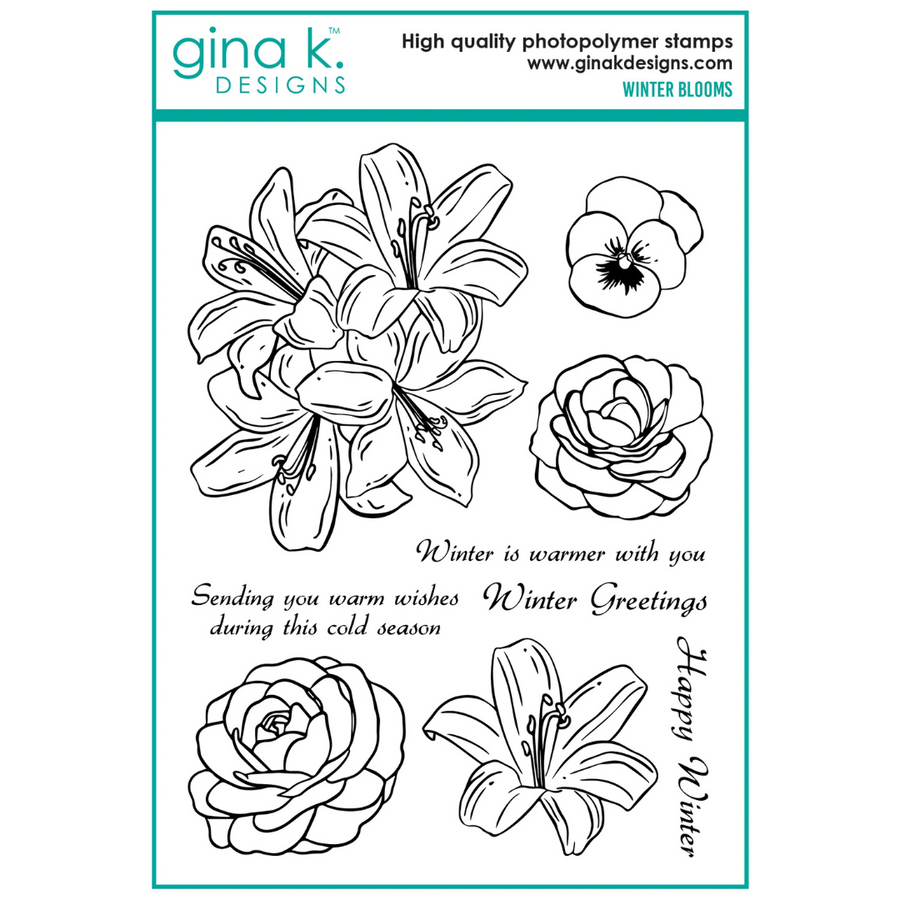 Gina K Designs - Winter Blooms Stamps