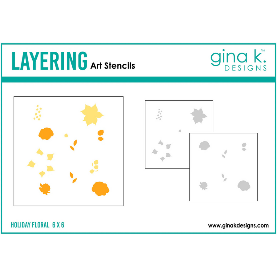 Gina K Designs - Holiday Floral Layering Stencil