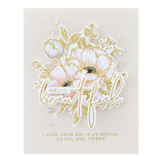 Spellbinders - Inside Card Glimmer Sentiments Glimmer Hot Foil Plate from Anemone Blooms Collection by Yana Smakula