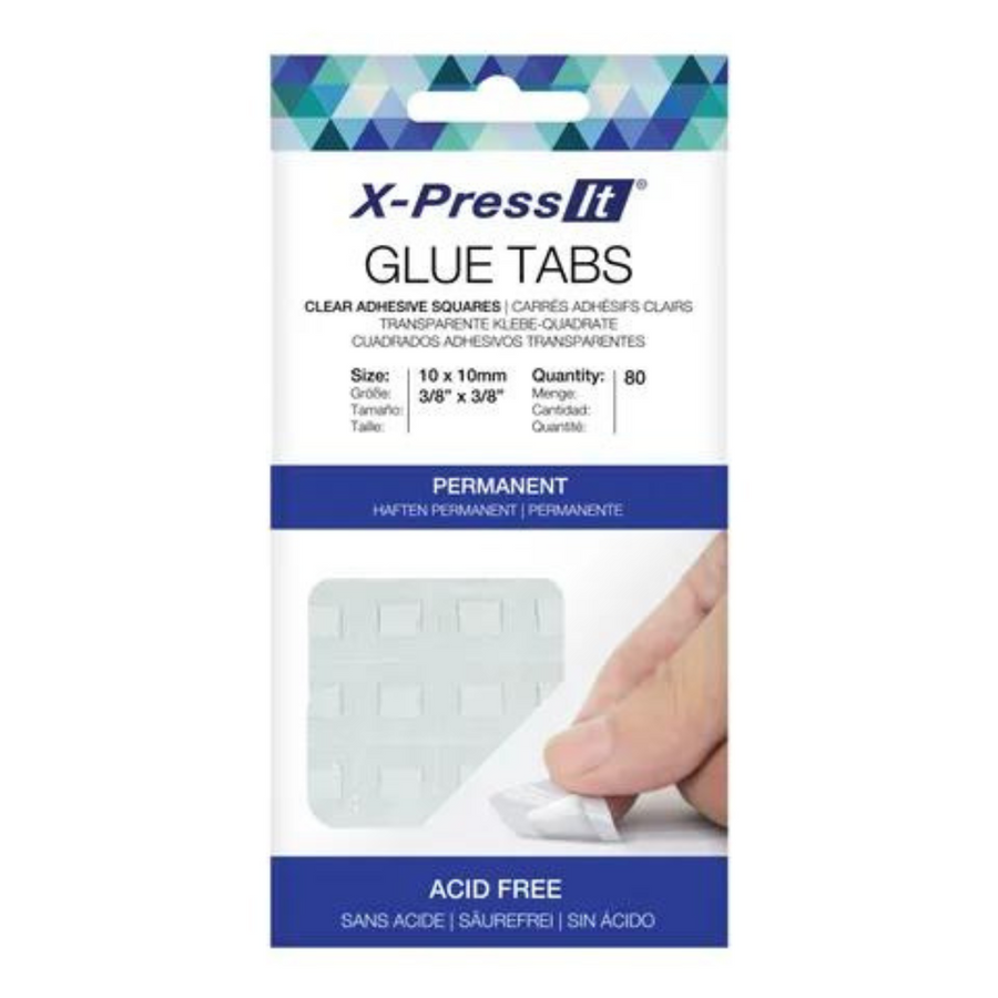 X-Press It - Permanent Glue Tabs 10 x 10mm (80 pieces)