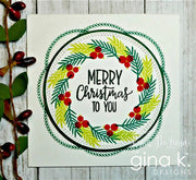 Gina K Designs - Holiday Wreath Builder Stamps