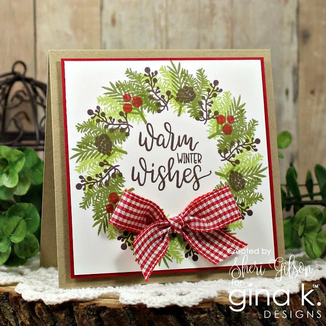 Gina K Designs - Holiday Wreath Builder Stamps