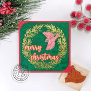 Hero Arts - Wreath & Finch Letterpress + Foil Plate (D)