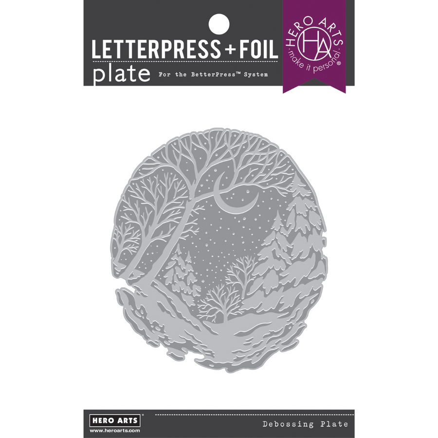 Hero Arts - Winter Forest Letterpress + Foil Plate (E)