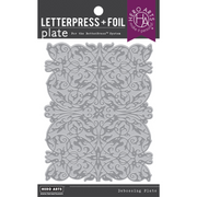 Hero Arts - Lacy Filigree Letterpress + Foil Plate Plate (F)