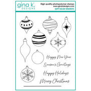 Gina K Designs Happy Holiday Ornaments Stamps