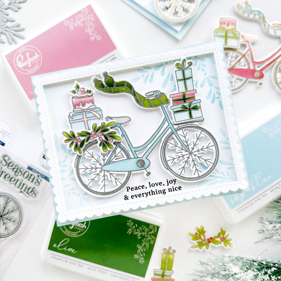 Pinkfresh Studio - Holiday Bicycle Stamp