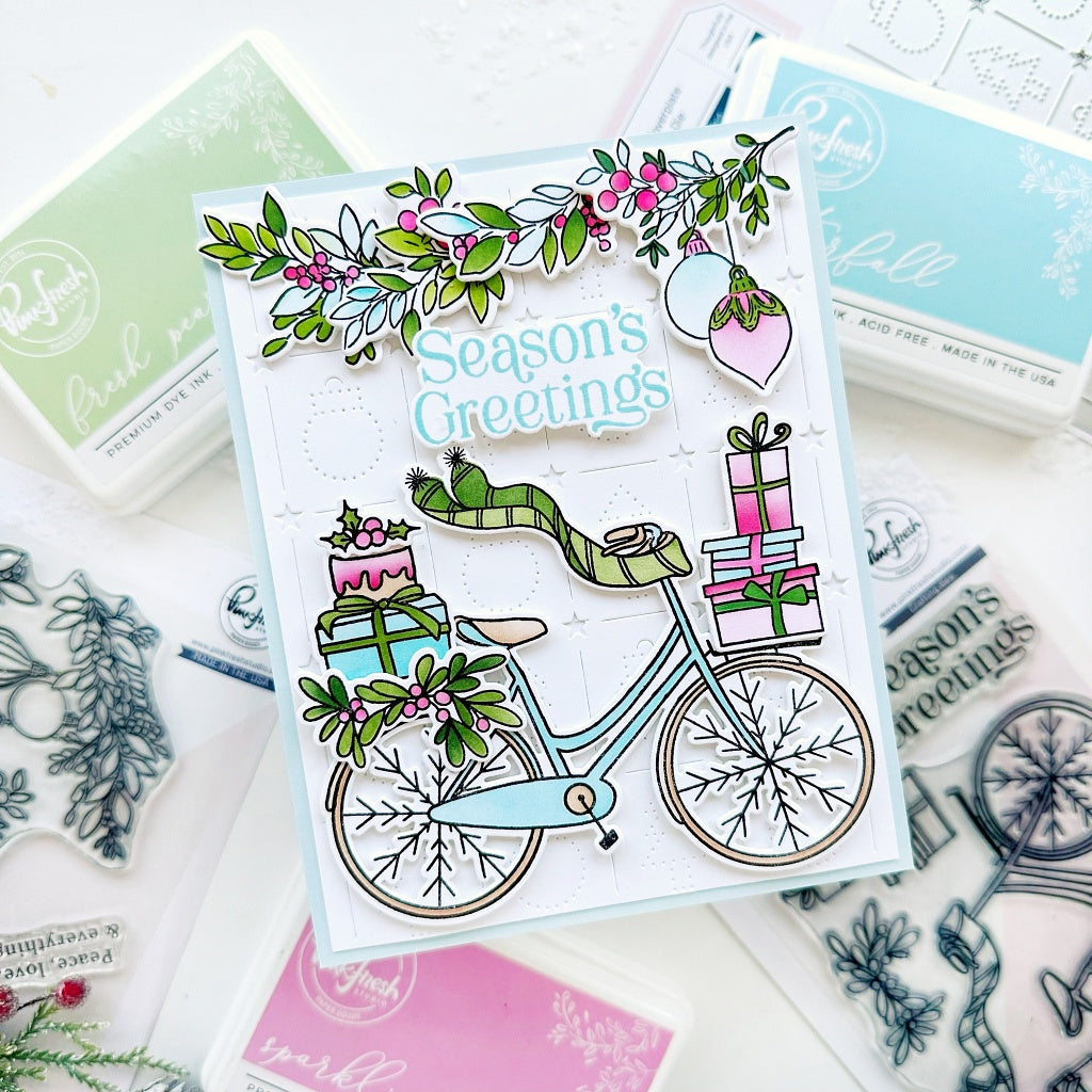 Pinkfresh Studio - Holiday Bicycle Stamp