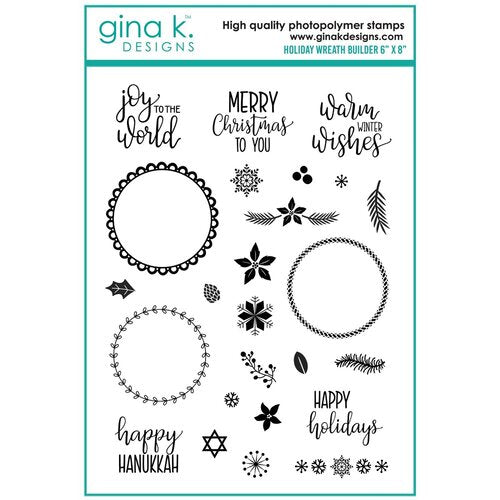 Gina K Designs Holiday Wreath Builder Stamps