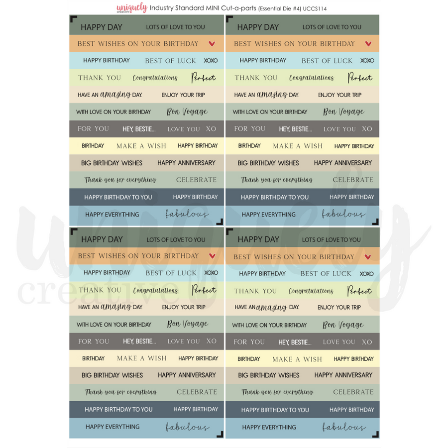 Uniquely Creative - Industry Standard Cut-a-Part Sheet Mini