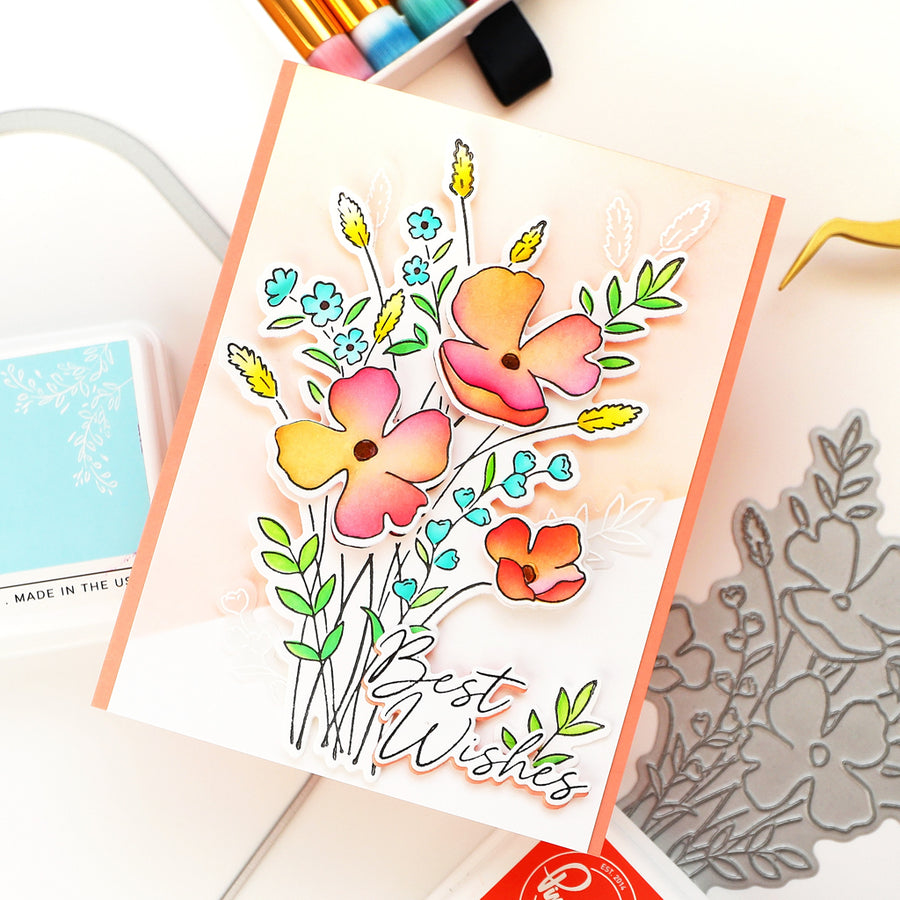 Pinkfresh Studio - Playful Petals Stamps