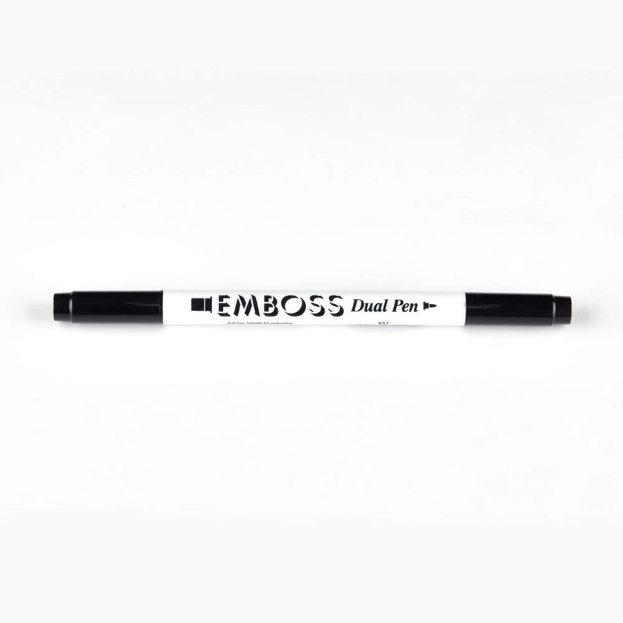 Tsukineko - Emboss Dual Tip Pen (Real Black)