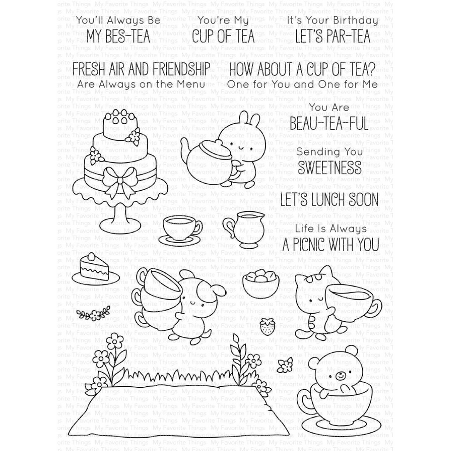 My Favorite Things JB Tea Party Pals Stamps