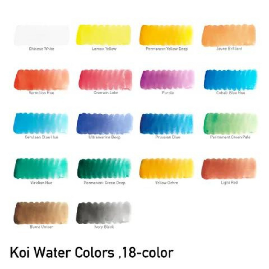 Sakura - Koi Water Colours Pocket Box 18 Colour + Waterbrush