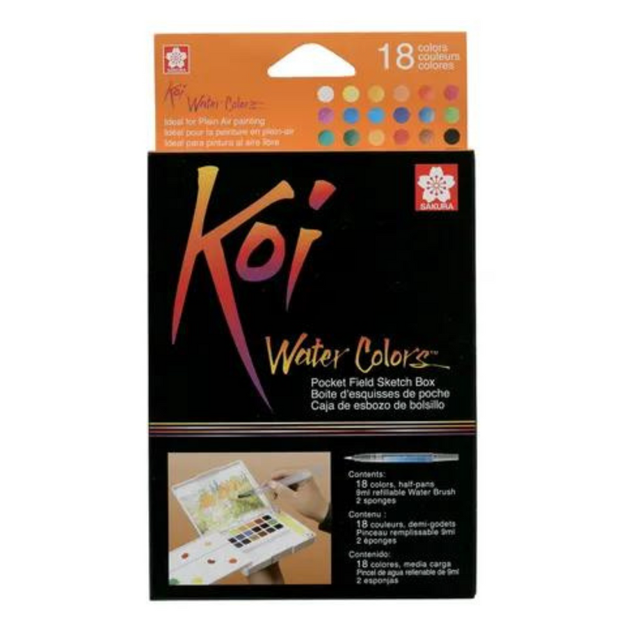 Sakura - Koi Water Colours Pocket Box 18 Colour + Waterbrush