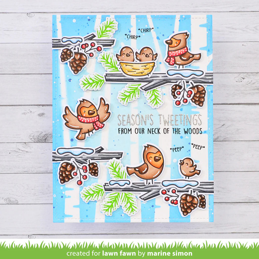 Lawn Fawn - Winter Birds Stamp Set