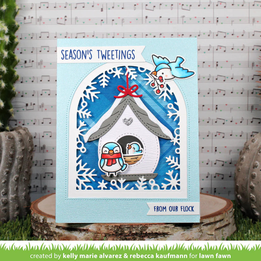 Lawn Fawn - Build-A-Birdhouse Christmas Add-On Dies