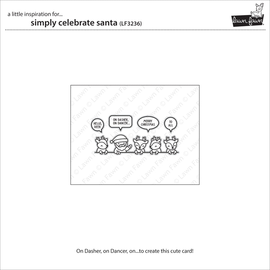 Lawn Fawn - Simply Celebrate Santa Stamps