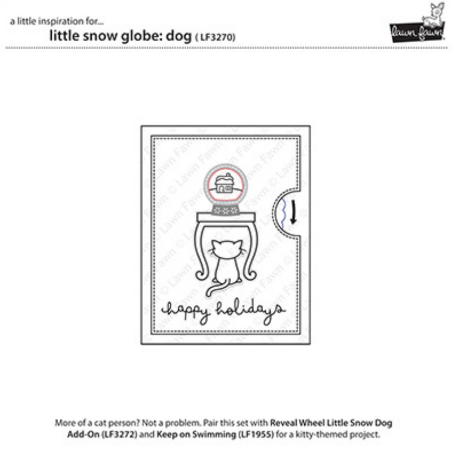 Lawn Fawn - Little Snow Globe: Dog Stamps