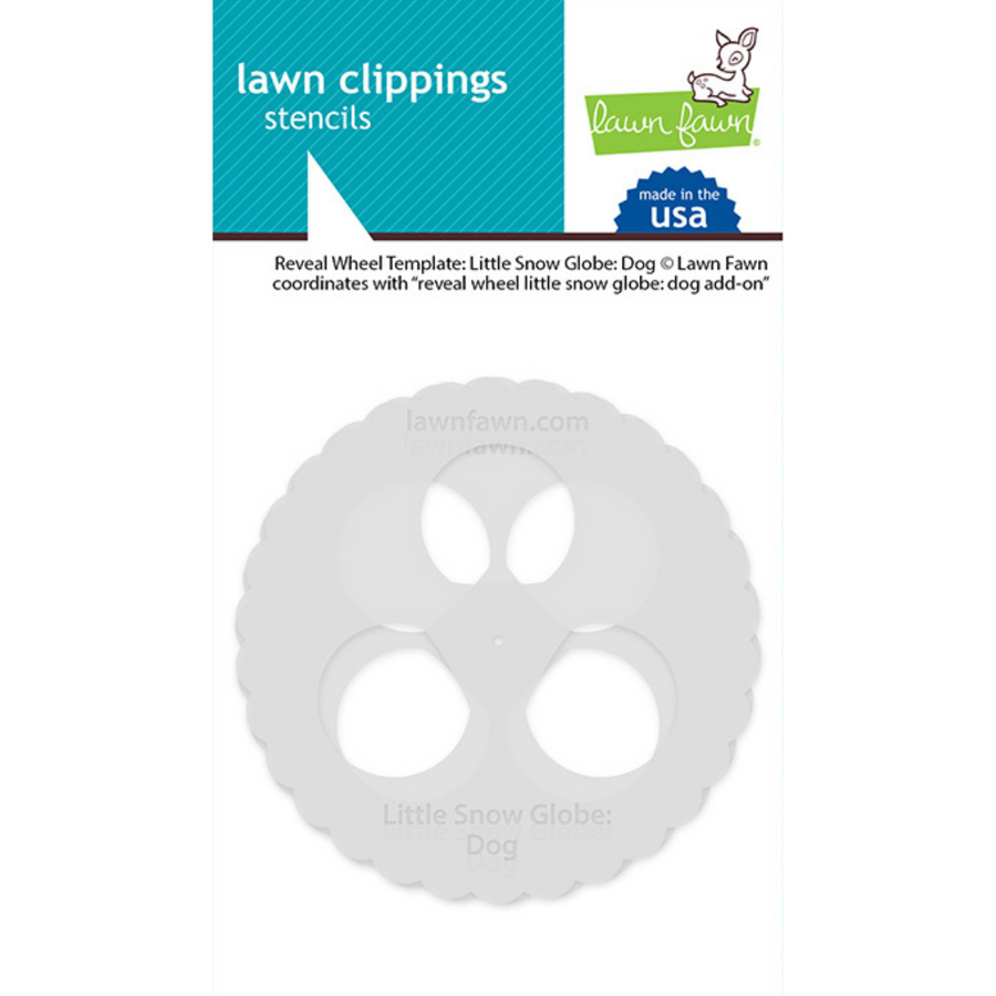 Lawn Fawn - Reveal Wheel Templates: Little Snow Globe: Dog