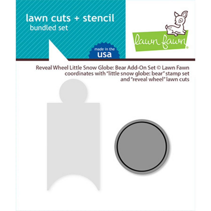 Lawn Fawn - Reveal Wheel Little Snow Globe: Bear Add-On Die Set