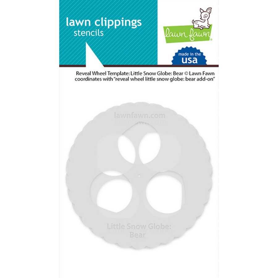 Lawn Fawn - Reveal Wheel Templates: Little Snow Globe: Bear