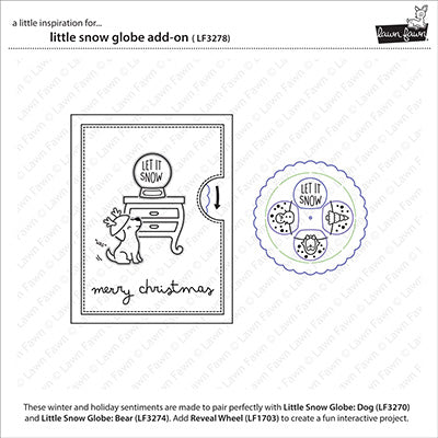 Lawn Fawn - Little Snow Globe Add-On Stamp Set