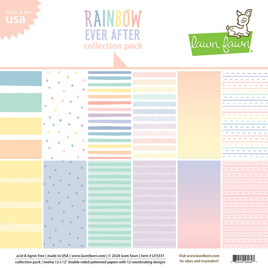 Lawn Fawn - Rainbow Ever After Collection Pack (12" x 12")