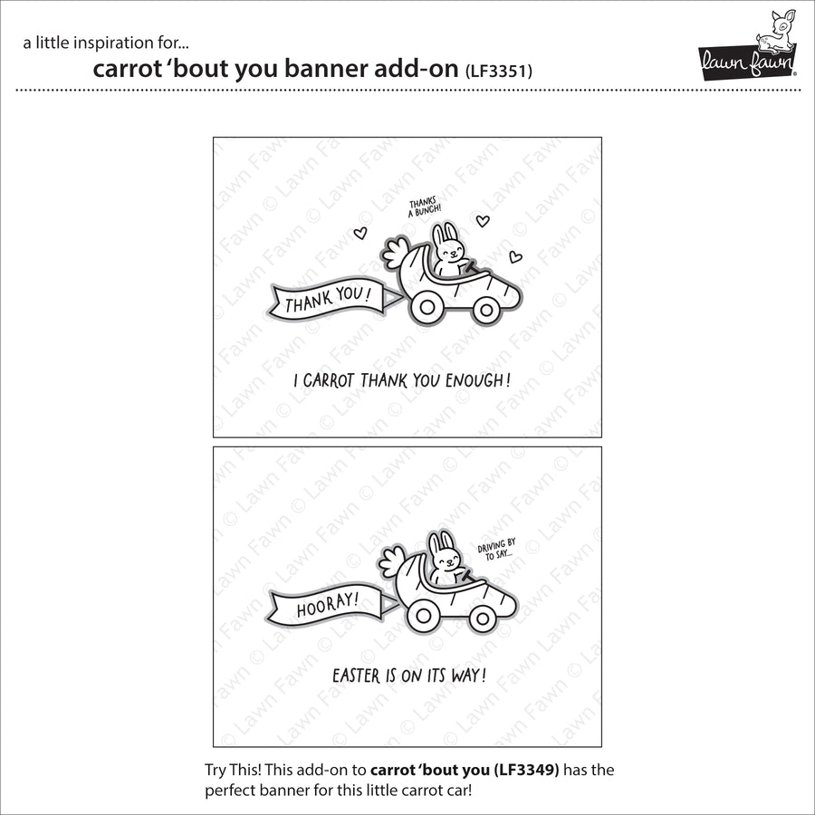 Lawn Fawn - Carrot 'Bout You Banner Add-On