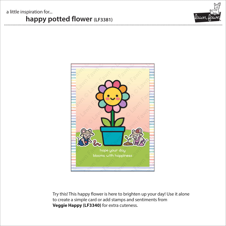 Lawn Fawn - Happy Potted Flower