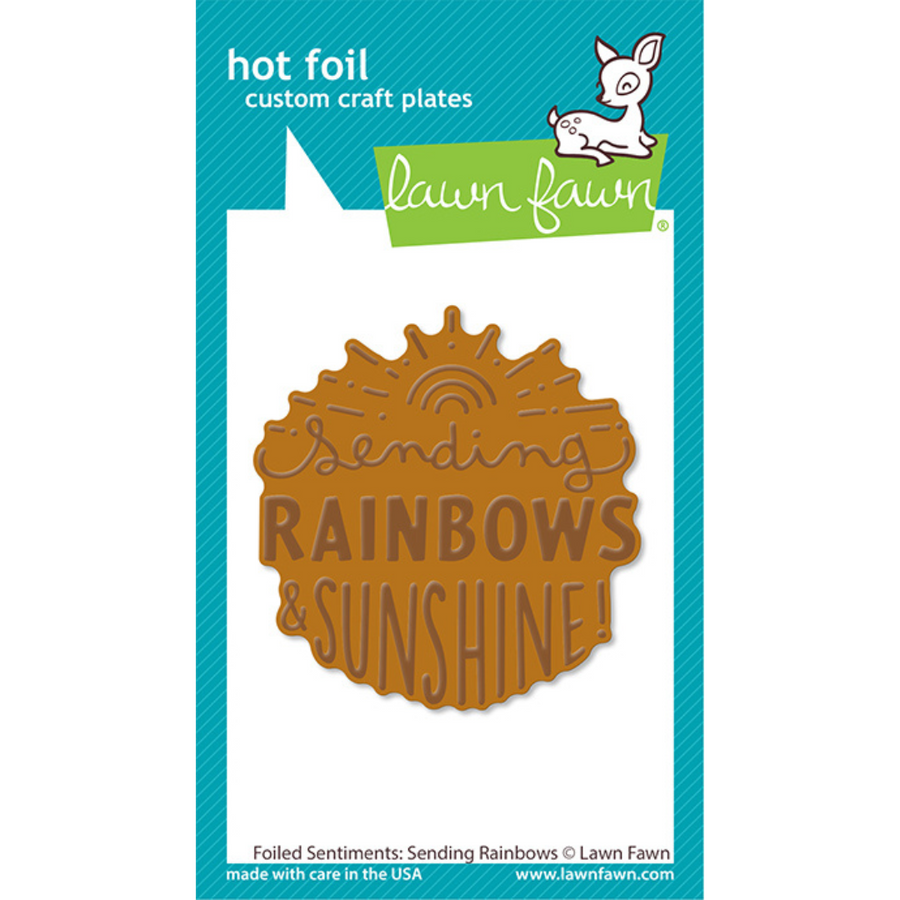 Lawn Fawn - Foiled Sentiments: Sending Rainbows Hot Foil Plate