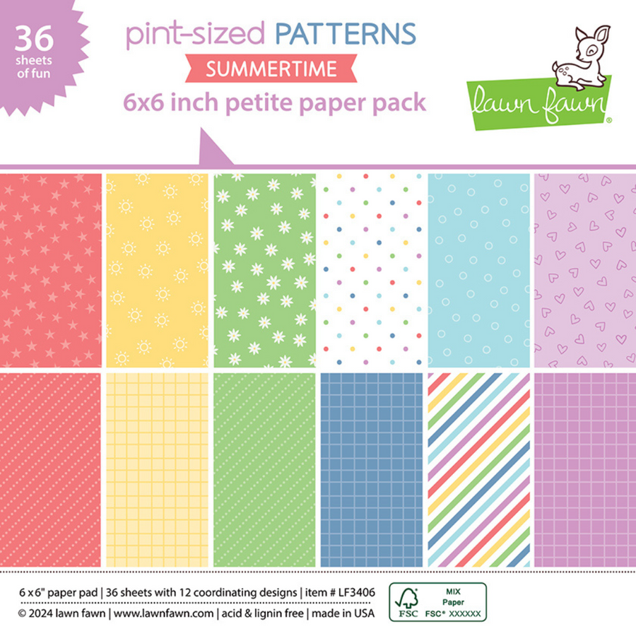 Lawn Fawn - Pint-sized Patterns Summertime Petite Paper Pack