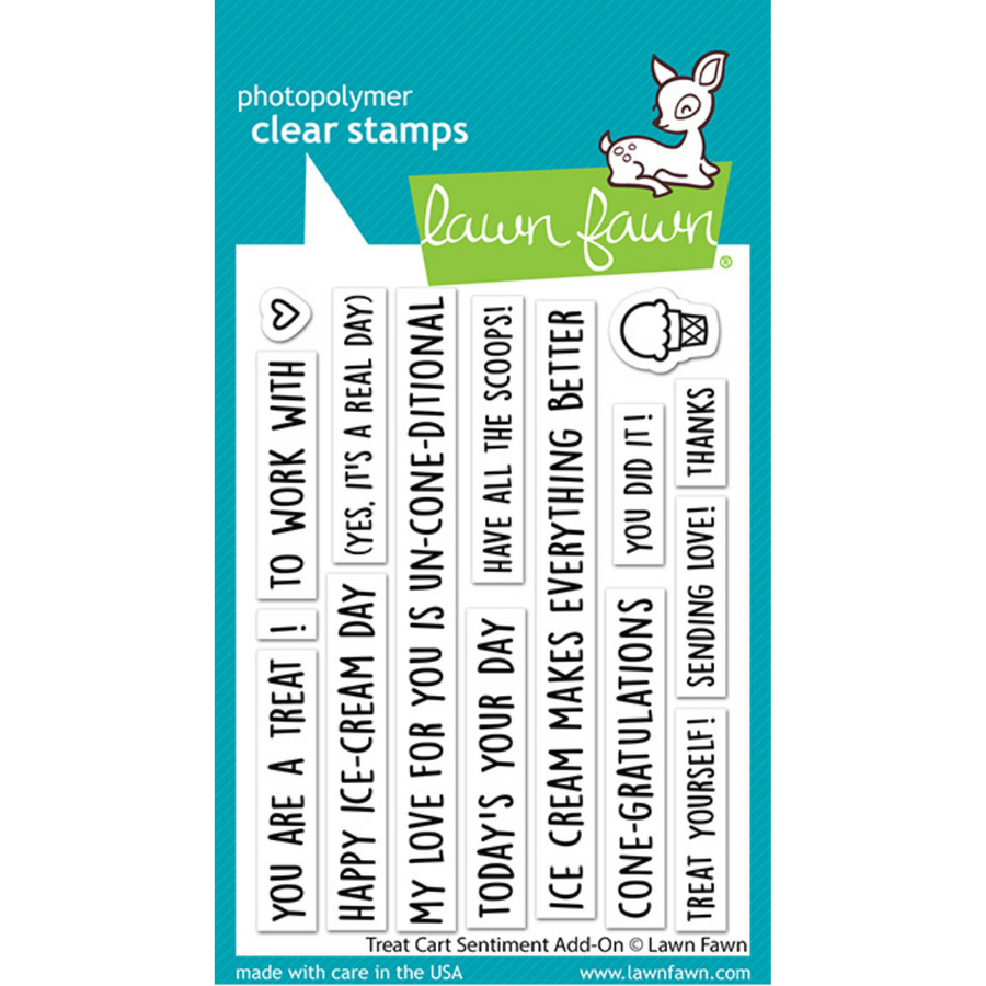 Lawn Fawn - Treat Cart Sentiment Add-on Stamps