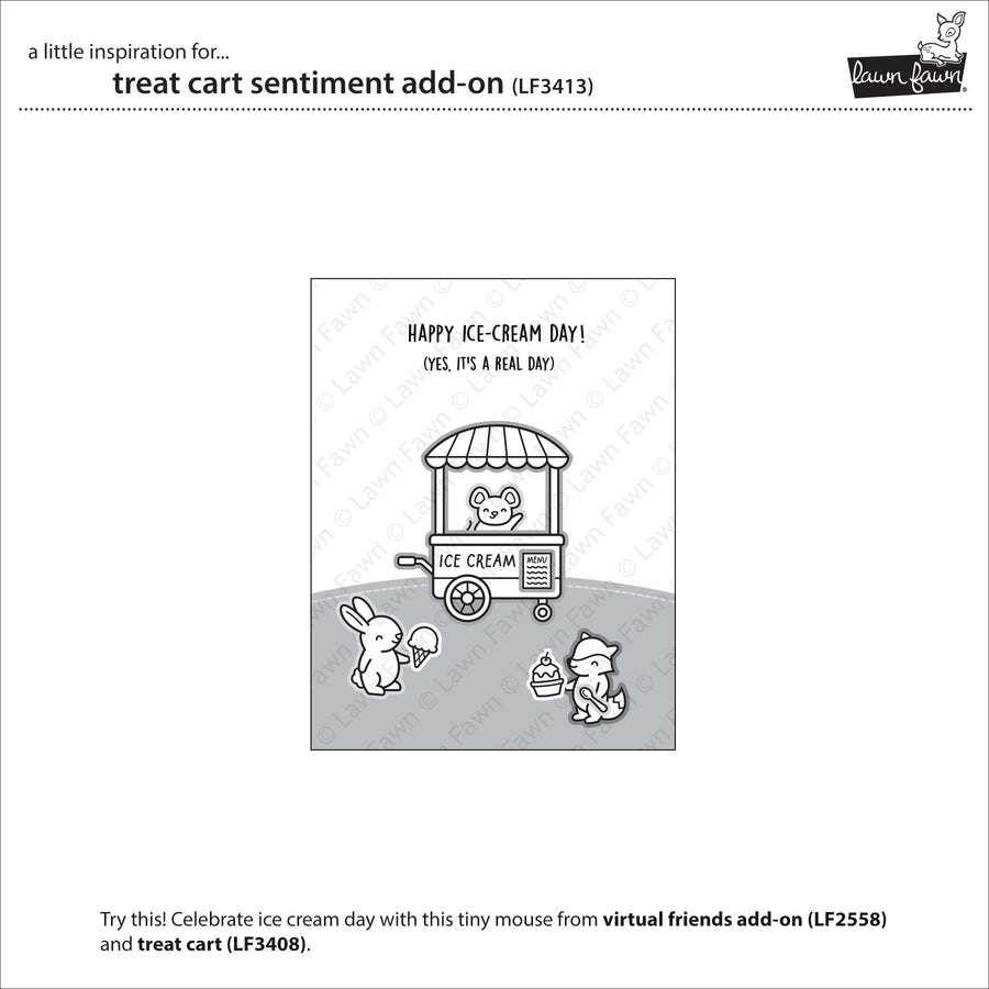 Lawn Fawn - Treat Cart Sentiment Add-on Stamps