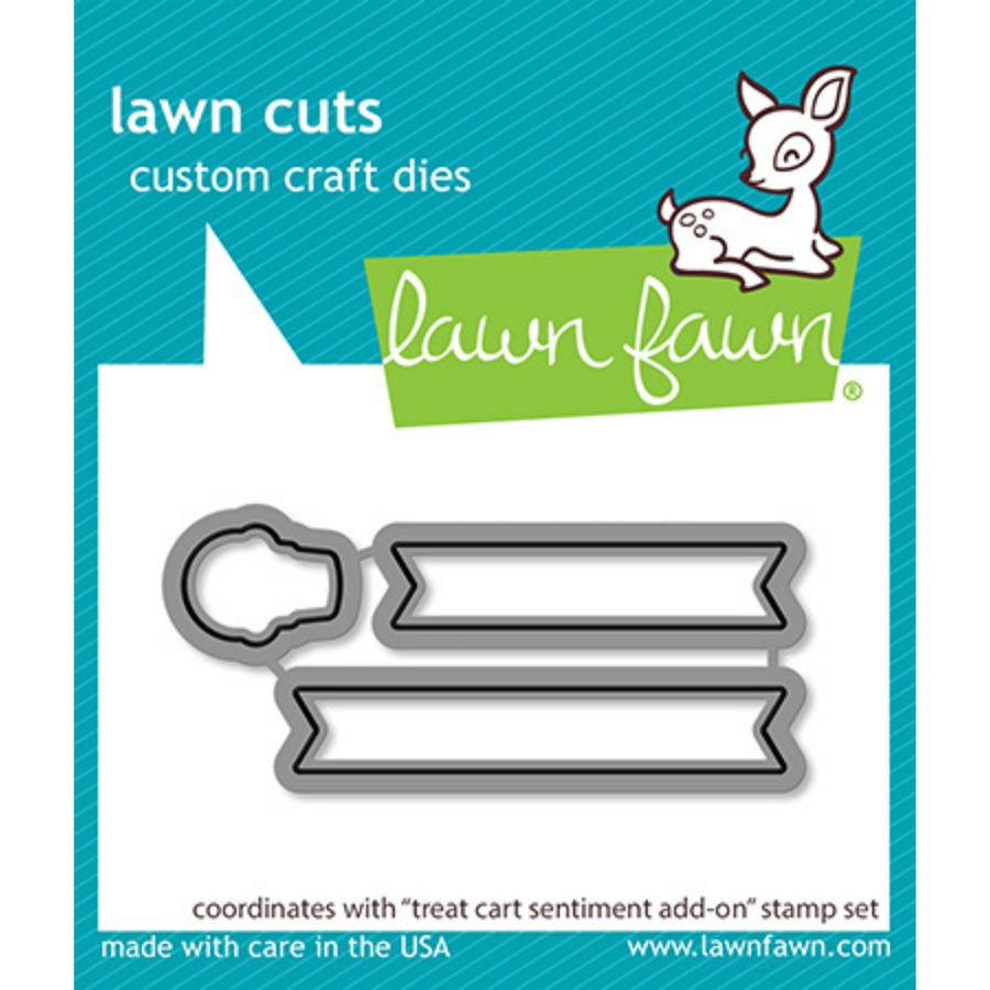 Lawn Fawn - Treat Cart Sentiment Add-on Dies