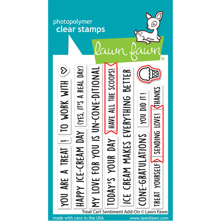 Lawn Fawn - Treat Cart Sentiment Add-on Dies