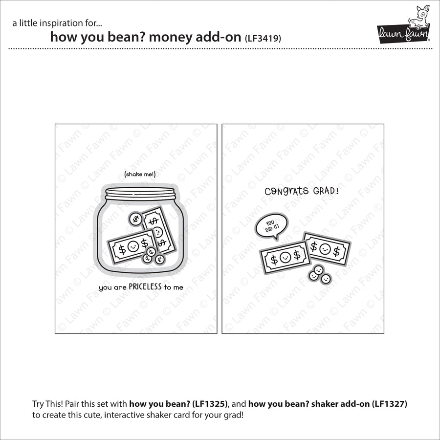 Lawn Fawn - How You Bean? Money Add-on Stamps