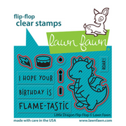 Lawn Fawn - Little Dragon Flip Flop Dies