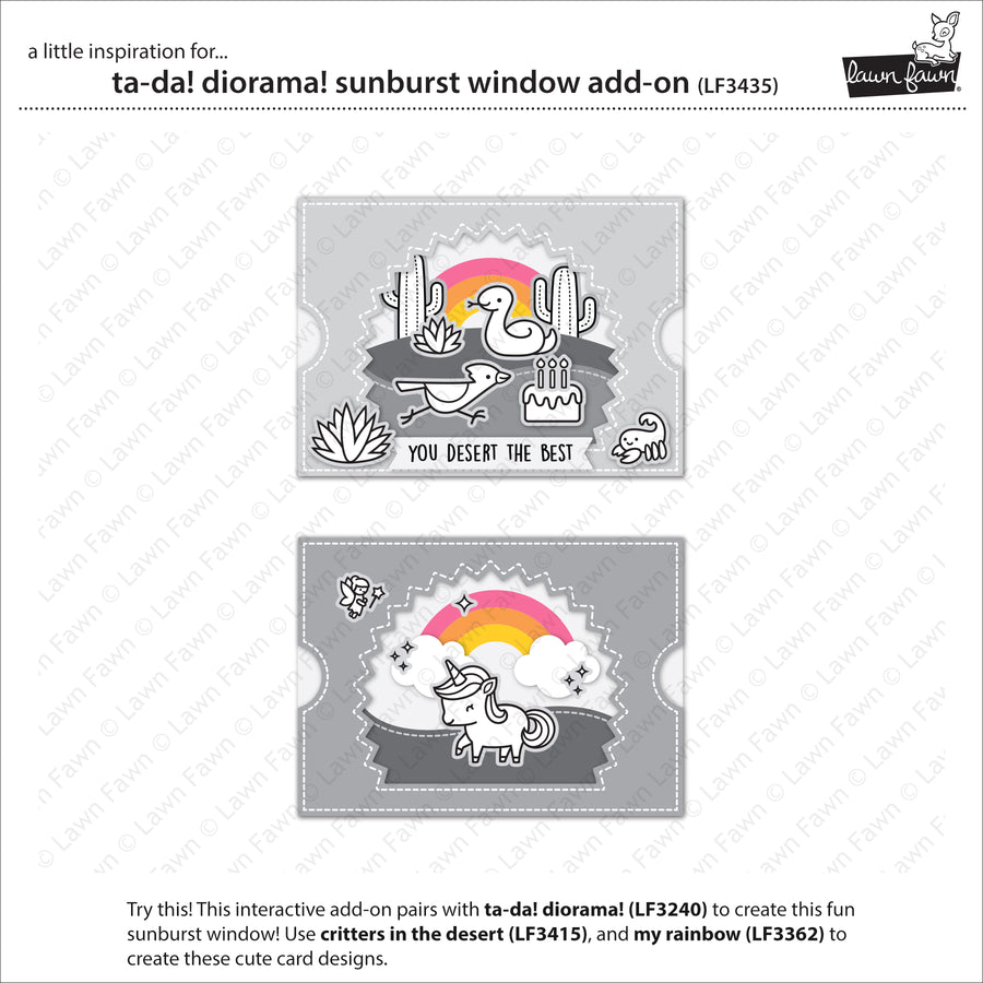 Lawn Fawn - Ta-da! Diorama! Sunburst Window Add-on Dies